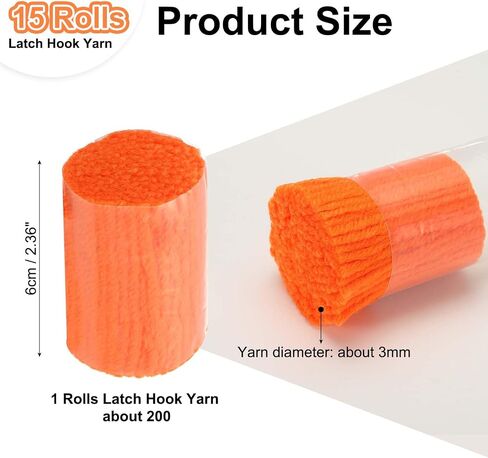 PATIKIL 15 Rolls Latch Hook Yarn, Latch Hook Kit Yarn Precut Hook Rugs Making Crochet Bundles for Latch Hook Rug Adults Beginners Tapestry DIY Craft, Red in Saudi Arabia