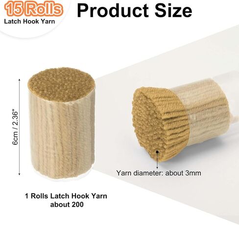 PATIKIL 15 Rolls Latch Hook Yarn, Latch Hook Kit Yarn Precut Hook Rugs Making Crochet Bundles for Latch Hook Rug Adults Beginners Tapestry DIY Craft, Red in Saudi Arabia