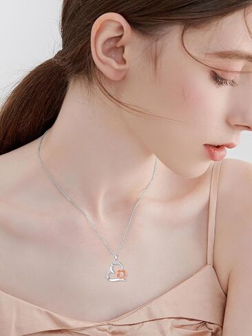 WTYIM Sunflower Heart Necklaces for Women, 18K Gold Plated Sterling Silver Moissanite Sunflower Pendant Necklace You are My Sunshine Sunflower Jewelry Birthday Christmas Gift for Her Mom Wife, 18+2 in Kuwait