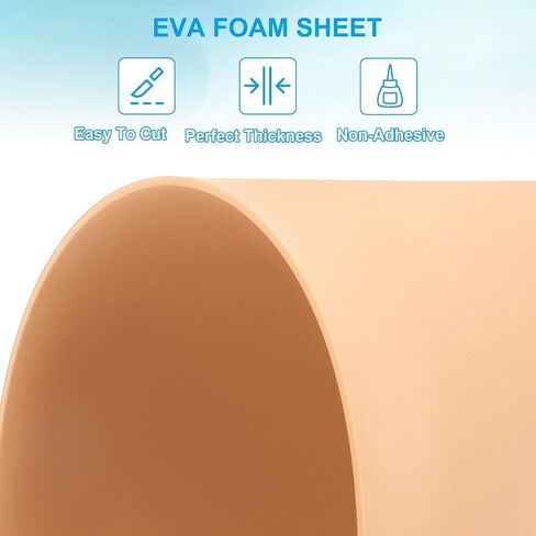 PATIKIL 10 Pcs Skin EVA Foam Sheet, 12 x 8 Inch 2mm Thick Foam Sheets for Crafts DIY Project, 30 x 20cm in Saudi Arabia