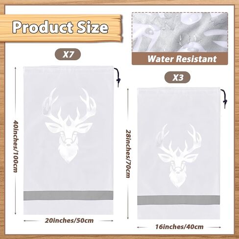10 Pcs Game Bags for Hunting Reusable Lightweight Waterproof Heavy Duty Wild Game Meat Bags with Reflective Tags Durable Washable Backcountry Big Hunting Bags for Elk Caribou Deer Moose in Saudi Arabia