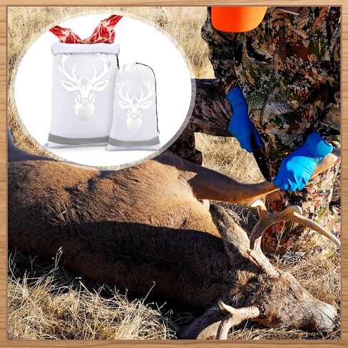 10 Pcs Game Bags for Hunting Reusable Lightweight Waterproof Heavy Duty Wild Game Meat Bags with Reflective Tags Durable Washable Backcountry Big Hunting Bags for Elk Caribou Deer Moose in Saudi Arabia