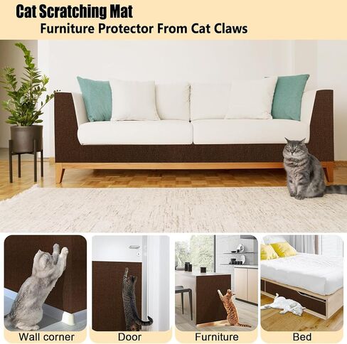 واقي الأثاث Cat Scratch - حصيرة خدش القطط القابلة للمادة اللاصقة للأريكة أو واقي الجدار ، متين ، بديل ، تسهيل التثبيت ، منع القطط من الأثاث الخدش in Saudi Arabia