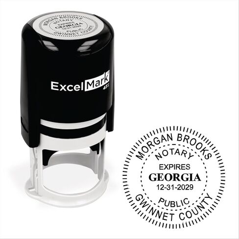 ExcelMark Notary Stamp for All 50 States - Official State Seal - Georgia - Round in Saudi Arabia