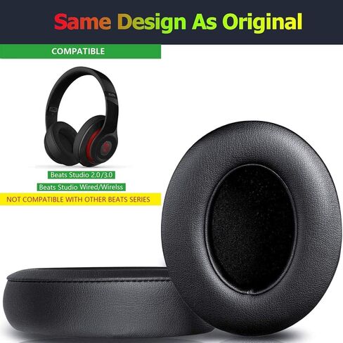 Beats Studio 3 Ear Pads, BUTIAO Replacement Protein Leather Earpads Memory Foam Ear Cushion Cups Repair Parts for Beats Studio 3 Studio 2 Wireless Wired Headphones by Dr.Dre (Forest) in Kuwait