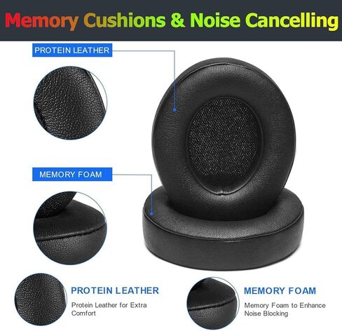 Beats Studio 3 Ear Pads, BUTIAO Replacement Protein Leather Earpads Memory Foam Ear Cushion Cups Repair Parts for Beats Studio 3 Studio 2 Wireless Wired Headphones by Dr.Dre (Forest) in Kuwait