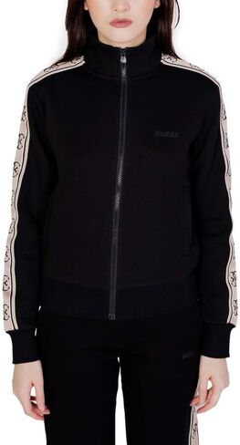 GUESS Women's Britney Full Zip Sweatshirt, Jet Black in Saudi Arabia