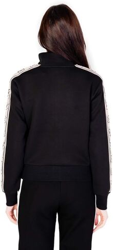 GUESS Women's Britney Full Zip Sweatshirt, Jet Black in Saudi Arabia