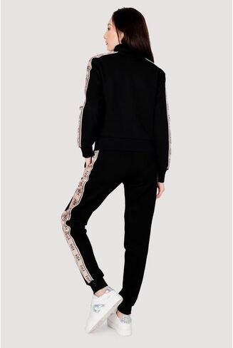 GUESS Women's Britney Full Zip Sweatshirt, Jet Black in Saudi Arabia