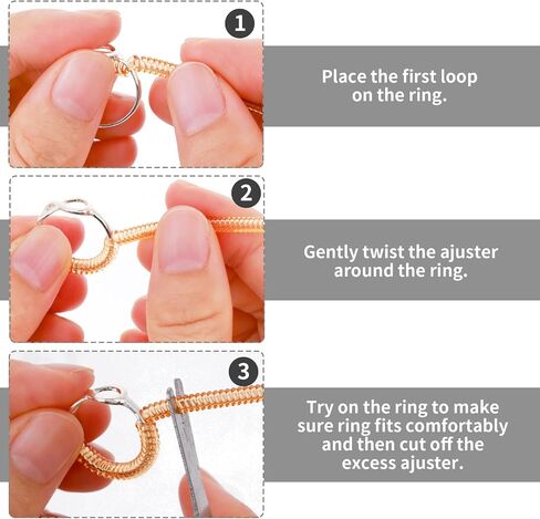 12Pcs Plastic Ring Sizers for Loose Rings, Invisible Coil Wrap Rings Resizer, Ring Guards Clip Size Adjuster, Jewelry Fitter Resizer for Women Men(Golden) in Saudi Arabia