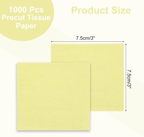 Rebower 1000 Pcs 3 Inch Tissue Paper Squares, Yellow Tissue Squares Table Confetti Colorful Tissue Paper Bulk, [for DIY Projects, Art Supplies, Scrapbooking,Valentine's Day] in Saudi Arabia