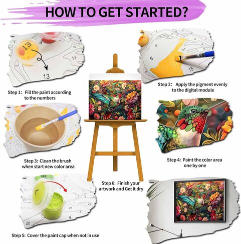 الطلاء Yalkin بأرقام لأدوات البالغين ، DIY Landscape Oil Paint Acrylic Paint baster على القماش ، الطلاء البالغين بأرقام رسم الطلاء للديكور المنزلي 16 × 20 بوصة/40x50 سم (بدون إطار) in Saudi Arabia