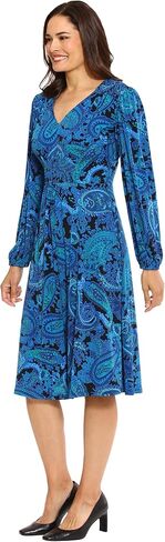 London Times Women's Smocked Empire Waist Fit and Flare Dress in Kuwait