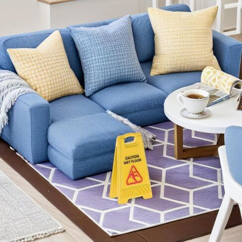 POPETPOP Caution Wet Floor Sign: 5pcs Mini Traffic Signs Set - Yellow Warning Sign for Kids Safety Education Toy Dollhouse Model House, 1.02x0.55x0.35inches in Saudi Arabia