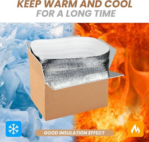 2 Pack Insulated Shipping Boxes with Aluminum Foil Liner,Thermal Insulation Cold Pack Shipping Boxes for Frozen, Reusable Styrofoam Cooler Box, Small Mailing Box, 6’’X5’’X9’’ in Saudi Arabia