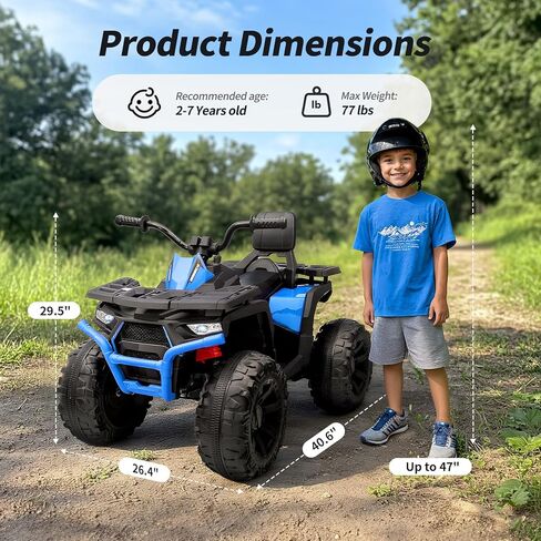 Kids ATV 4 Wheeler ، 24 فولت ركوب سيارة ألعاب للأطفال الكبار مع 400W محرك ، ومقع - أخضر in Kuwait