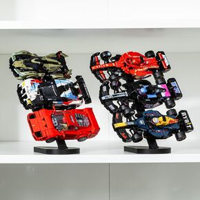 Shelf Display Riser Compatible With LEGO Speed Champions - Cars NOT Included - Display Your Collection - Space Saving Display Solution (Starter Pack)