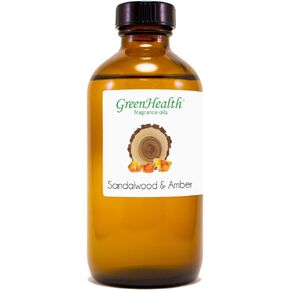 4 fl oz Sandalwood & Amber Fragrance Oil (Glass Bottle w/Cap) - GreenHealth