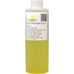 Buttercream Cake Fragrance Oil (8oz Bottle) | Candle Making, Soap Making, Room Sprays, Bath Bombs, Lotion, Car Fresheners, Wax Melts | Candeo Candle Supply | Phthalate Free & Prop 65 Compliant