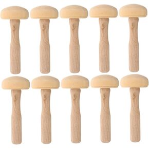 DOITOOL 10Pcs Wooden Ink Roller for Printmaking Art Roller Tool for Painting and Crafting for Block Printing and Rubbing Techniques