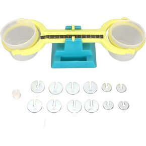 Clear Double Bucket Balance Educational Plastic Kids Scale Mass Measurement Teaching for Classroom Home Use