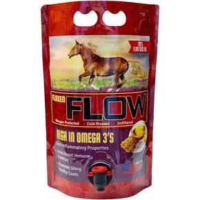 Flaxen Flow 3 L, 100% Flax Seed Oil for Horses, Rich in Omega-3 and Omega-6 Fatty Acids
