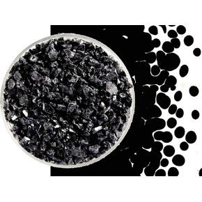 Black Glass Frit Coarse Bullseye COE 90 Fusible - 2 Ounces