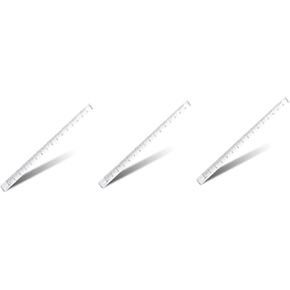 NUOBESTY 3sets Transparent Triangular Rulers Lightweight Measuring Scale Ruler for Students for Technical Drawing and Classroom Use Compact and Design 8pcs*3