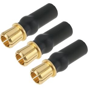 The Lord of the Tools 3PCS RC Remote Control Car Connector Adapter 6.5mm Female 8mm Male Bullet 29mm Compatible with Castle XLX2 ESC 6.5MM Motor