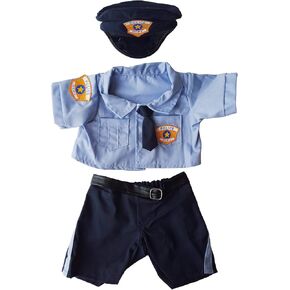 Police Uniform Outfit Teddy Bear Clothes Fits Most 14" - 18" Build-a-bear and Make Your Own Stuffed Animals