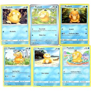 Pokemon Psyduck 6 Card Lot - 40/236 - Cosmic Eclipse - Evolving Skies - 151