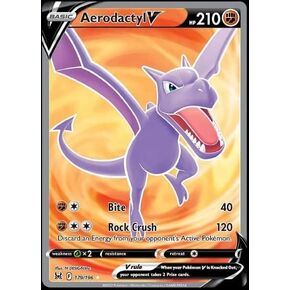 Pokemon - Aerodactyl V - 179/196 Lost Origin Full Art Card