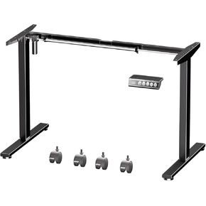 Electric Standing Desk Frame Height Adjustable Legs for Table Tops with 176 lbs Capacity Sit Stand Desk Base with Memory Controller Black Frame Only for Workstation Home Office