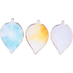 VALICLUD 3Pcs Elegant Leaves Shaped Color Mixing Plates for Nail Art Versatile Nail Mixing Trays for Creative Designs for Art Painting and Cosmetic Applications