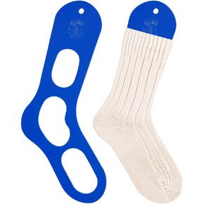 BENECREAT 2Pcs Acrylic Sock Blockers, Blue Knitting Sock Ruler Stocking Blockers Socking Stretchers for Knitting & Crochet Stocking Knitters, 3mm Thick