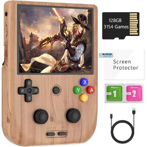 RG405M Retro Handheld Game Console , Aluminum Alloy CNC Android 12 System 4.0 Inch IPS Touch Screen with 128G TF Card 3172 Games Compatible with 5G WiFi and Bluetooth 5.0 (Gray)
