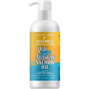 ملحق أوميغا -3 من سلمون البشرة والمعطف للكلاب ، 16 fl.oz.