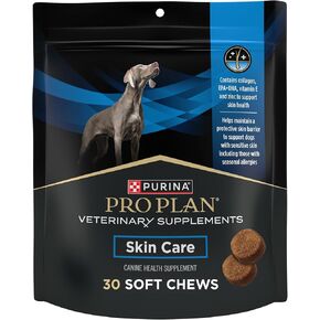 Purina Pro Plan Veterinary Supplements Skin Care Dog Supplements with Omega-3 Fish Oil and EPA and DHA - 30 ct. Pouches