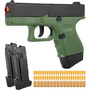 Toy Gun, Soft Bullet Gun for Boys, G26 Toy Pistol, Empty Shell Ejecting Toy Gun for Kids, Shooting Game Educational Gun Toy Model, Gift for Kids (Boys&Girls) Age 8+ (Green)