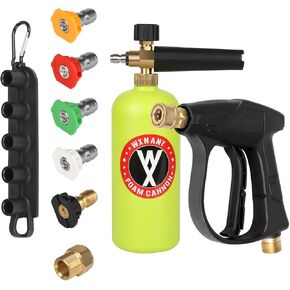 WXNANY مدفع رغوي لغسالة الضغط بسعة 1 لتر مع موصل سريع 1/4 بوصة، مسدس رغوي لغسيل السيارات in Kuwait