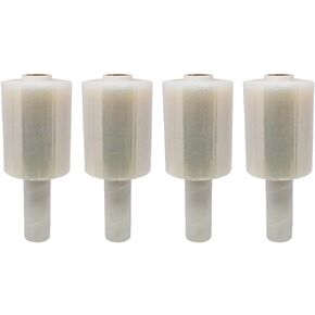 TOTALPACK - 5" x 1,000 FT - 80 Gauge, 4 Pack Shrink Film. Shrink Mini Wrap with Dispenser, Pallet Wrap, Stretch Film Plastic Wrap - Industrial Strength Hand Stretch Wrap.