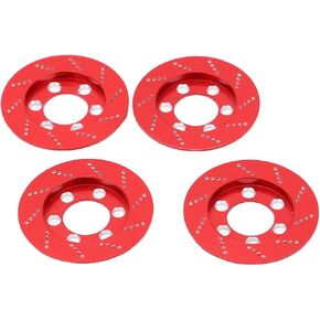 قرص فرامل محاكاة RC محاكاة ، قطره الخارجي 1.42in ، سبيكة الألومنيوم ، 1/10 RC Crawler Car ، لـ AXIAL SCX10 90046 ، لـ AXI03007 ، مع (أحمر)