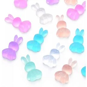 Bunny Cabochons Resin Flat Backs Rabbit Flatbacks Easter Jewelry Pastel Bulk 50-Default