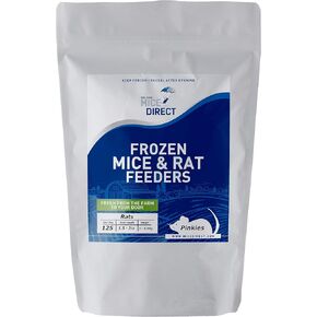 MiceDirect Frozen Pinkie Rat Food for Corn, Rat, King Snakes & Other repitles. (50 Count)