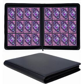 12 Pocket 720 Pockets Trading Card Binder, Ringless Side Loading Card Holder Album, Trading Card Album Fit for YuGiOh, MTG, TCG, Game Cards, Sports Cards, Business Cards (Black)