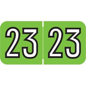 2025 Year Labels, Doctor Stuff 2025 Chart Stickers, Orange/Black Color Coded, Amerifile Style, USA Made Year Stickers for End Tab File Folders, 500/Roll, 1 Roll, 3/4" x 1-1/2"