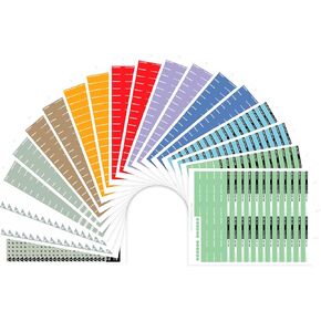 Assorted Blank File Labels 1/5 Tab, 19-Pack