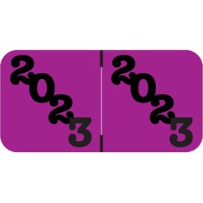 2025 Year Labels, Doctor Stuff 2025 Chart Stickers, Black/White Color Coded, Jeter Style, USA Made Year Labels for End Tab File Folders, 500/Roll, 1 Roll, 3/4" x 1-1/2"