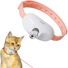 Automatic Cat Laser Toys - Interactive Cat Toys with LED Light, Wearable Electronic Collar for Kitten, USB Rechargeable