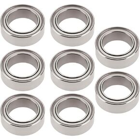 8pcs R168Z RC Car Wheel Bearings 1/4 x 3/8 x 1/8 Compatible with MJX Hyper Go 1/16 H16BM 14301 14302 H14BM H16GT H16DR 16207 16208 16209
